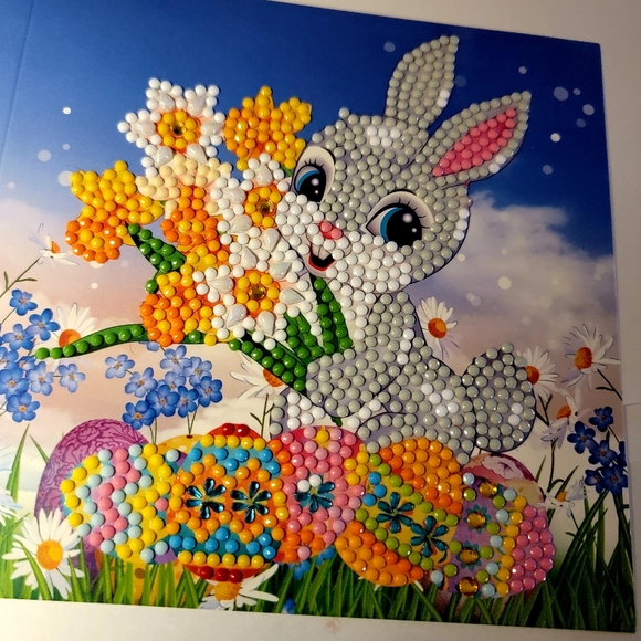 Easter Bunny Holding Flowers Easter Card 🐣 - Picture 10 of 10